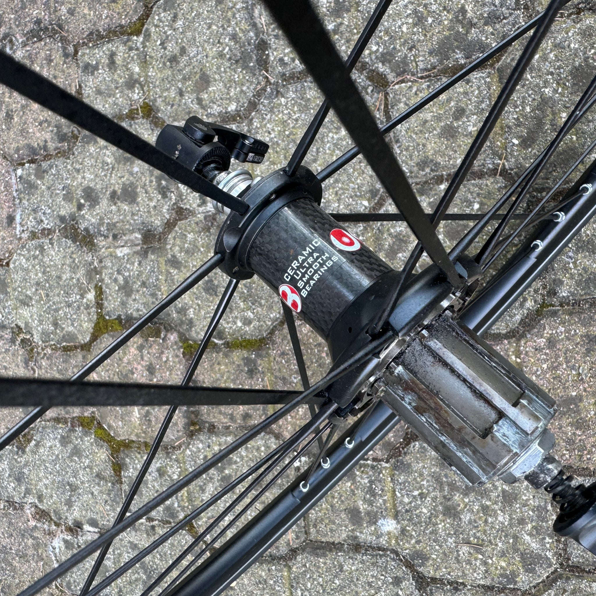 4 Radios Campagnolo Shamal Ultra Disco Delan. Izqui - Roue Avant Légère Aluminium
