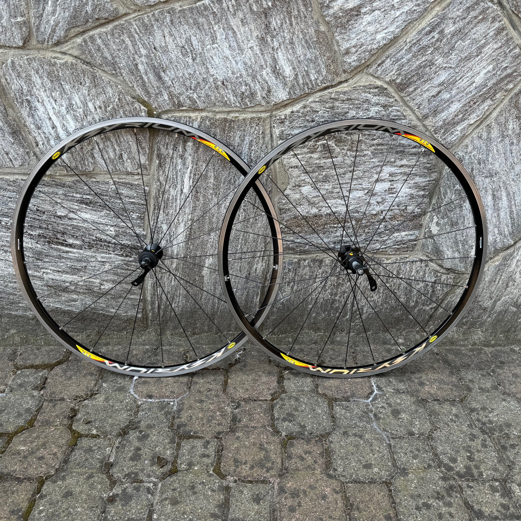 Mavic Ksyrium Equipe - BIANCO Ruote Clincher. 700C. 10s Shimano. Freno Cerchio - Foto 9